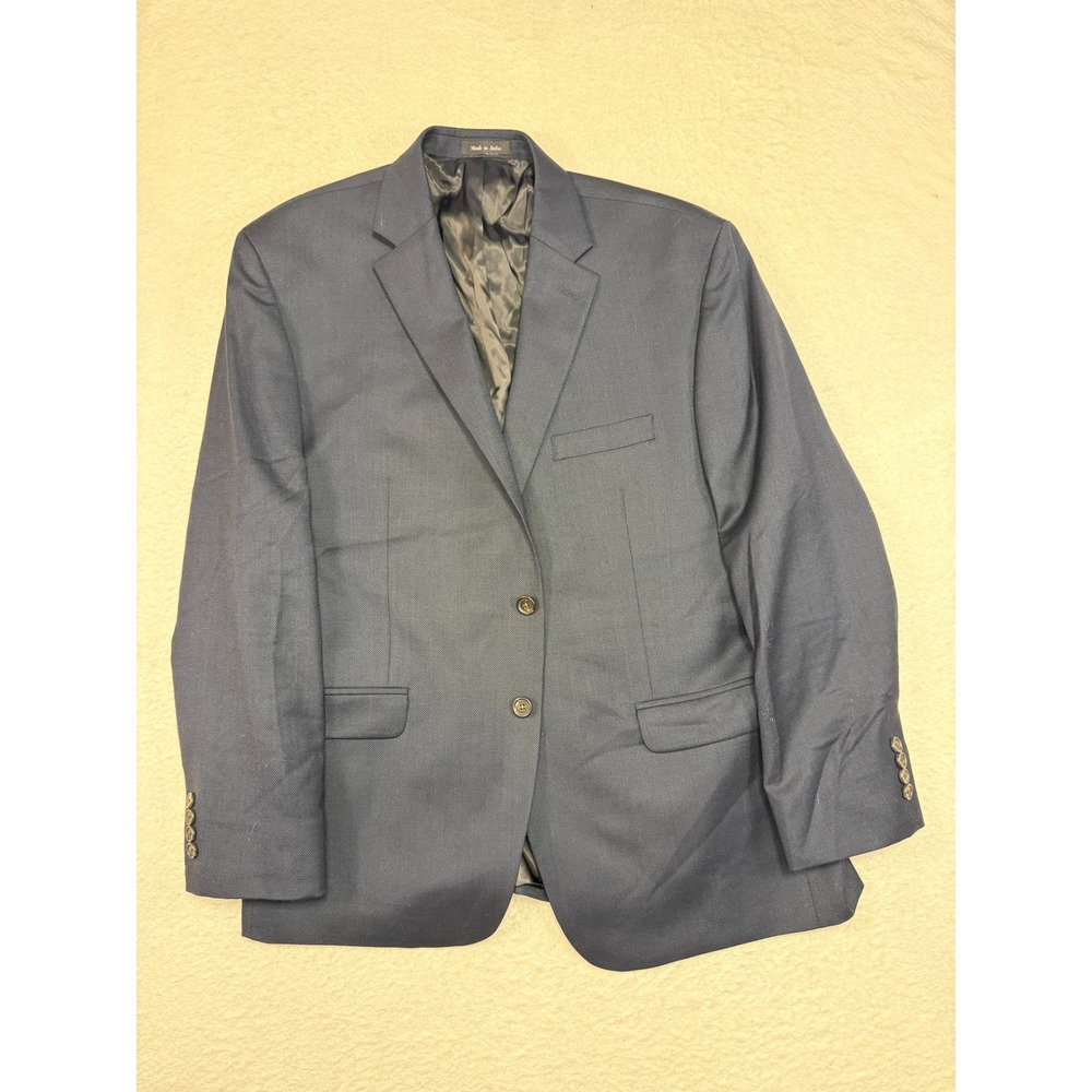Lauren Ralph Lauren Mens 46S Navy Blue 100% Wool 2 Button Blazer Sport Coat